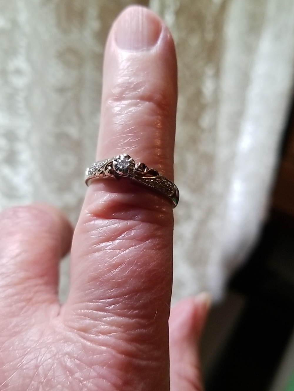 10K Gold Ring with Diamonds
